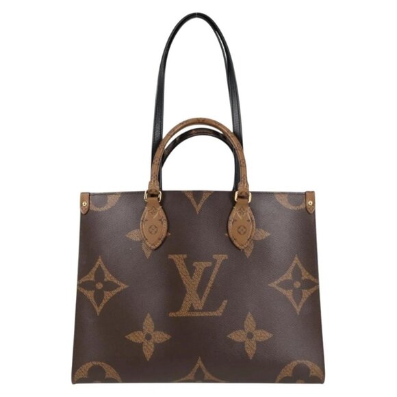 LOUIS VUITTON Monogram Reverse Giant On the Go MM Tote Bag M45321 LV Auth PP834A - Picture 2 of 16